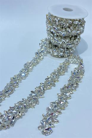 Mekik Damla Taşlı Şerit Aplik Bordür