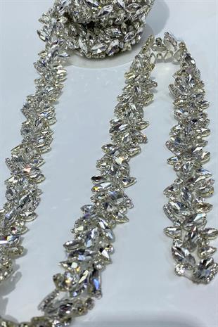 Mekik Damla Taşlı Şerit Aplik Bordür