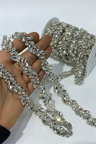 Mekik İnce Taşlı Şerit Aplik Bordür