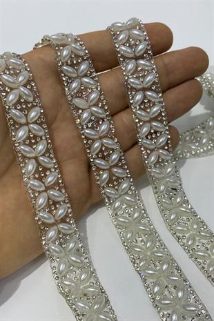 Mekik İncili Ütüyle Yapışan Şerit Aplik