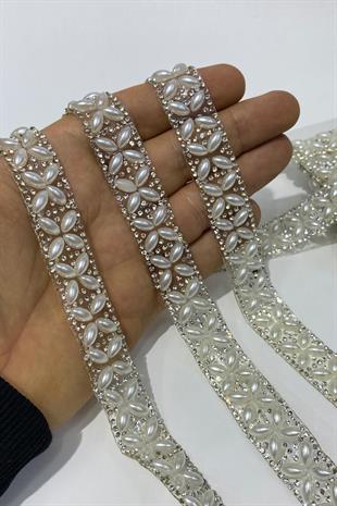 Mekik İncili Ütüyle Yapışan Şerit Aplik