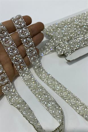 Mekik İncili Ütüyle Yapışan Şerit Aplik