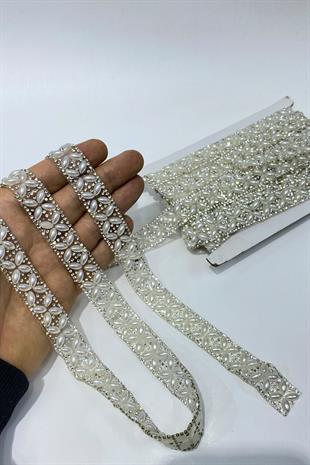 Mekik İncili Ütüyle Yapışan Şerit Aplik