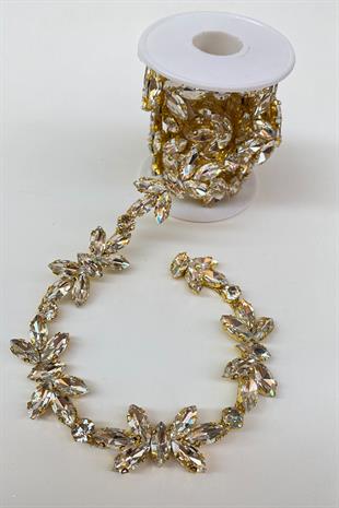 شريط من القش الحجري اللامع فستان سهرة بشريط حدودي