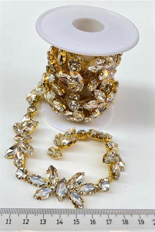 شريط من القش الحجري اللامع فستان سهرة بشريط حدودي