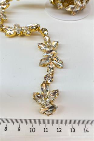 شريط من القش الحجري اللامع فستان سهرة بشريط حدودي