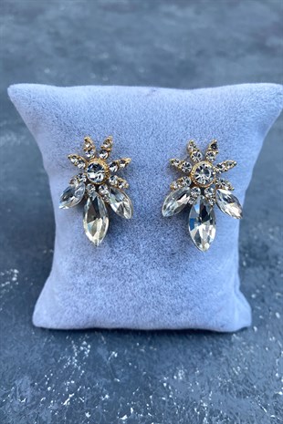 Mekik Taşlı Abiye Taşlı Küpe