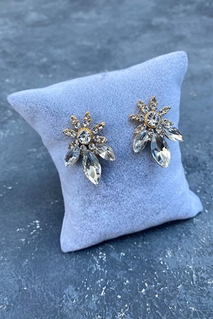 Mekik Taşlı Abiye Taşlı Küpe