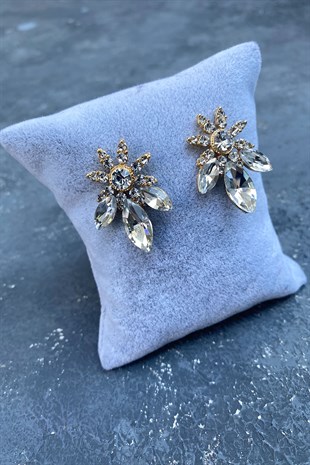 Mekik Taşlı Abiye Taşlı Küpe