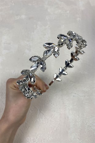 Mekik Taşlı Saç Aksesuarı Gelin Tacı