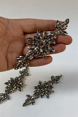 Mekik Taşlı Ütüyle Yapışan Parlak Taşlı Aplik