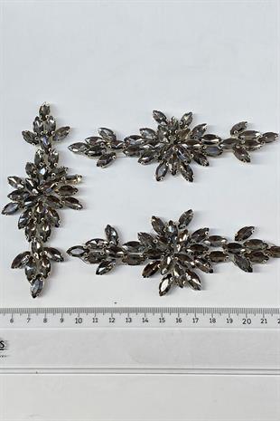 Mekik Taşlı Ütüyle Yapışan Parlak Taşlı Aplik