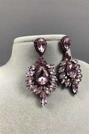 Mekik Ve Damla Taşlı Abiye Küpe