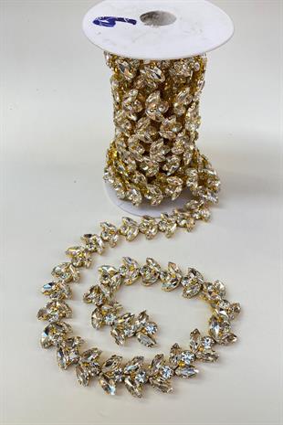 شريط حدود فستان السهرة مع شريط مكوك وشريط خوص حجري لامع