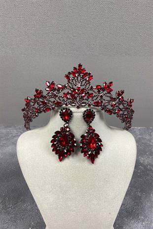 Melis Bridal Henna Tiara and Studded Earrings