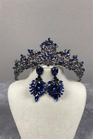 Melis Bridal Henna Tiara and Studded Earrings