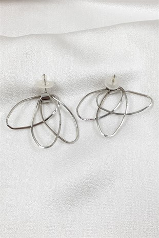 Menkar Gümüş Halkalı Küpe