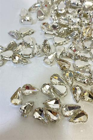 علبة معدنية قطرة خرز خياطة حجر بيوغلو 10 قطع