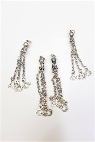 إمام المسبحة بشراشيب معدنية