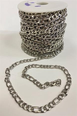 Metal Yassı Çanta Takı Aksesuar Zinciri