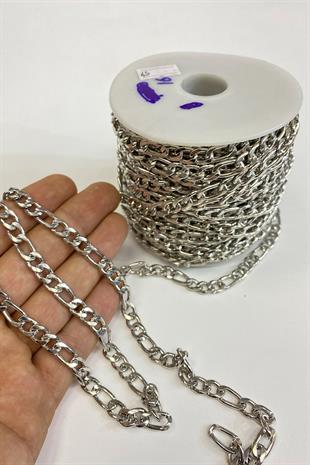 Metal Yassı Çanta Takı Aksesuar Zinciri