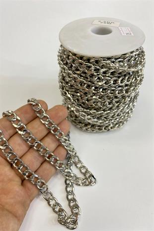 Metal Yassı Çanta Takı Aksesuar Zinciri