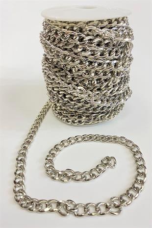 Metal Yassı Çanta Takı Aksesuar Zinciri