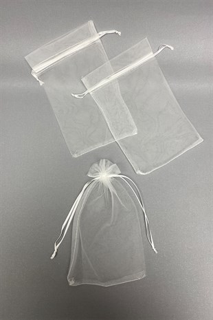 Mevlüt Gift Size Transparent Tulle Pouch 25 Pieces (14*24cm)