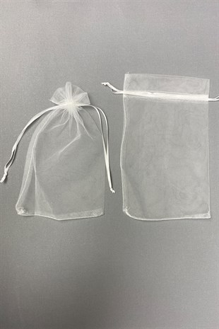 Mevlüt Gift Size Transparent Tulle Pouch 25 Pieces (14*24cm)