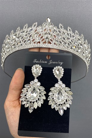 Mia Bridal Henna Tiara and Earrings