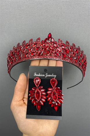 Mia Bridal Henna Crown and Earrings