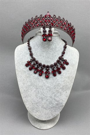 Mia Bridal Henna Crown and Necklace Set