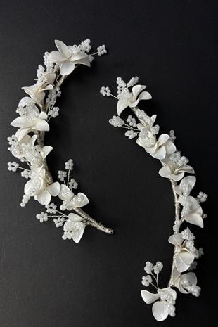 Mineli 2 Li Tasarım Sihirli Taç Gelin Aksesuarı 