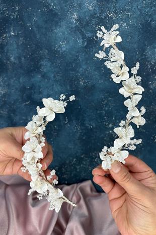 Mineli 2 Li Tasarım Sihirli Taç Gelin Aksesuarı 