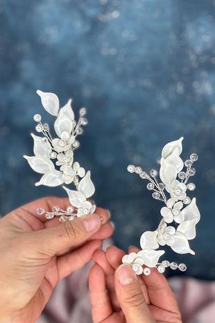 Mineli Sedef Reçine 2 Li Saç Ve Türban Aksesuarı