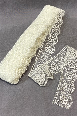 Minik Papatya Desen Kenar Güpür Dantel Fisto 9 mt