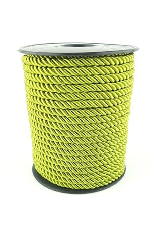 Açık Yeşil Renk Kordon İp 6 mm 25 mt
