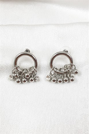 Mirach Gümüş Renk Toplu Küpe