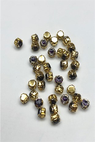 Purple Cased Plastic Strut Stone 25 pcs