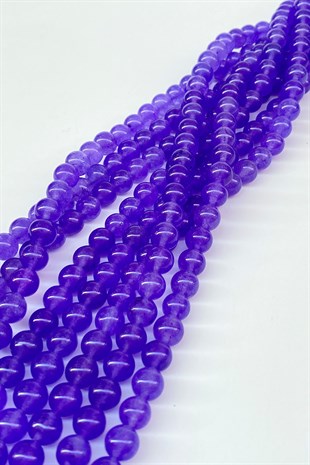 Mor Ceyt Doğal Taş Boncuk 8 mm