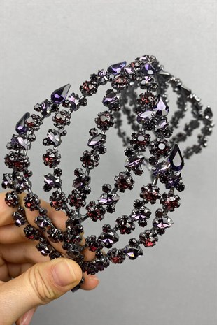 Purple Double-Sided Helen Hair Accessory Bridal Crown