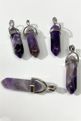 Purple Nail Agate Natural Stone Pendant 1 Piece