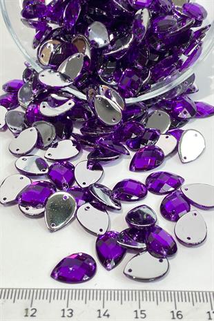 Mor Damla Dikme Plastik Taş Boncuk 12 Gr