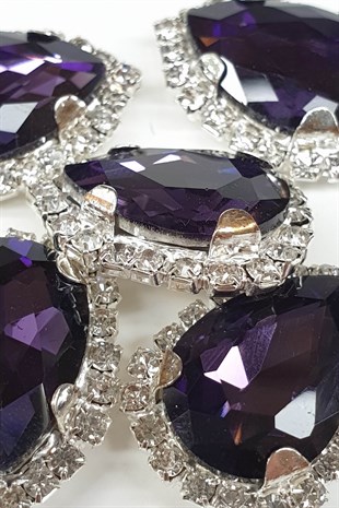 Purple Drop Case Studded Stone