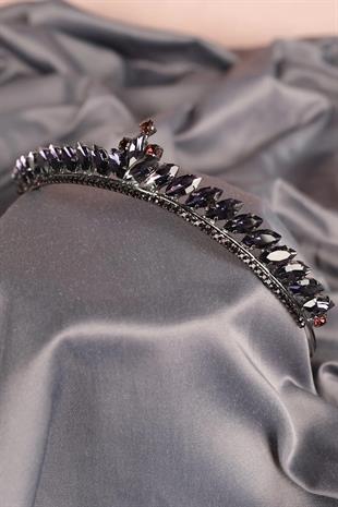 Purple Thin Shuttle Stone Bridal Henna Crown