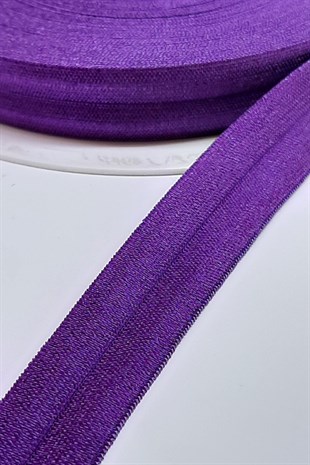 Mor Lastikli Saç Bandı 1,5cm