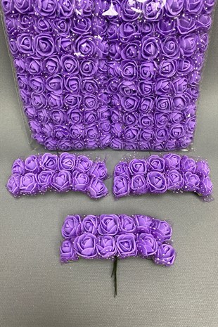 Mor Lateks Yapay Çiçek 144 Adet