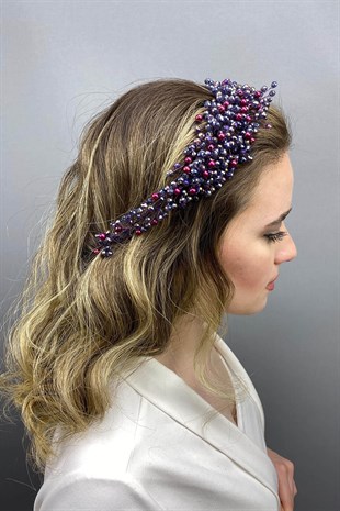 Purple Lisa Model Bride Henna Crown