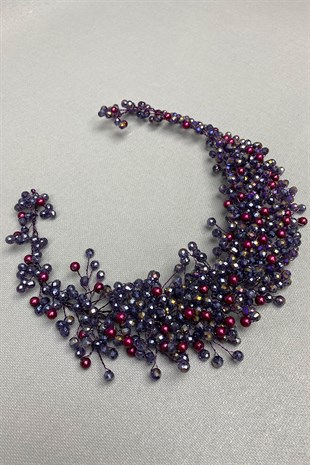 Purple Lisa Model Bride Henna Crown