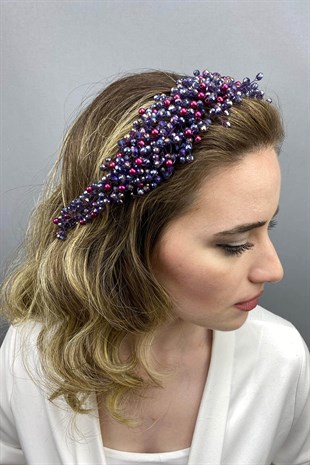 Purple Lisa Model Bride Henna Crown